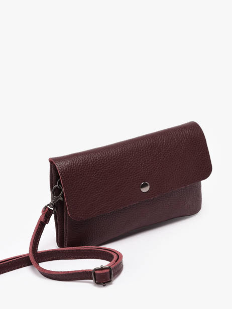Cross Body Tas Caviar Leder Milano Rood caviar CA23067 ander zicht 1